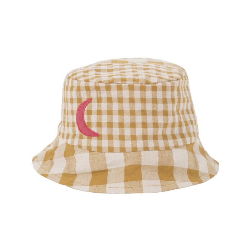 Summer Hat Seersucker Caramel & Skin image 0