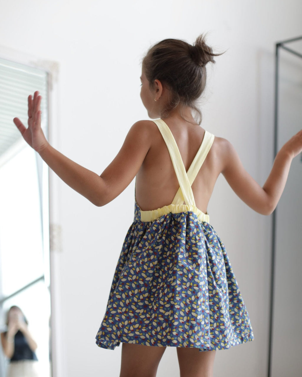 Backless dress - Navy Blue, 6 - 7 Y image
