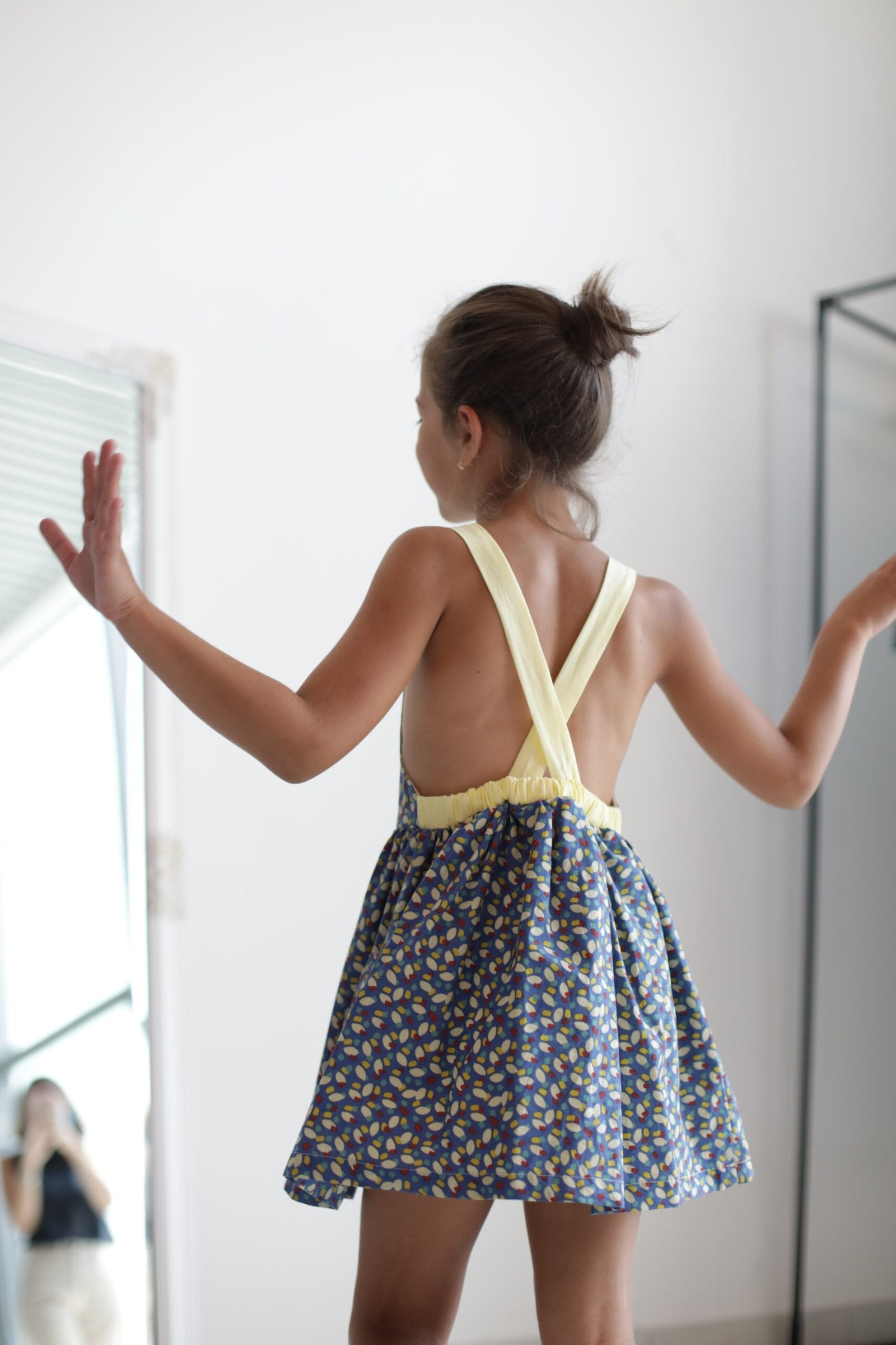 Backless dress - Navy Blue, 6 - 7 Y image