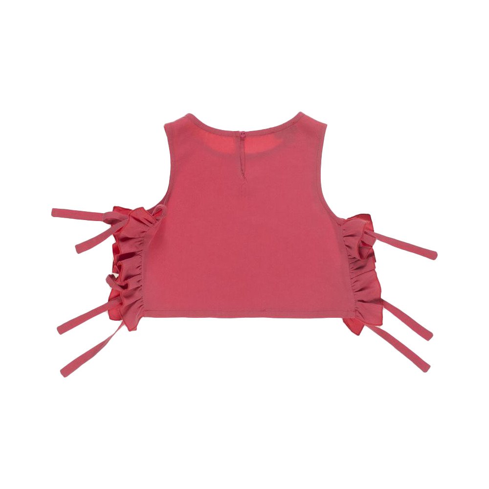 Top With Bows In Tencel & Linen Azalea image 1