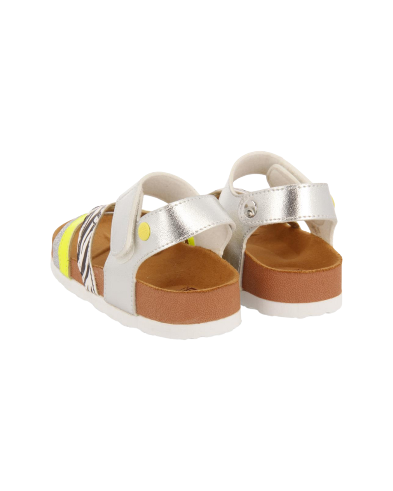 Itinga Girls Silver Footbed Sandals With Glittery Details image 3