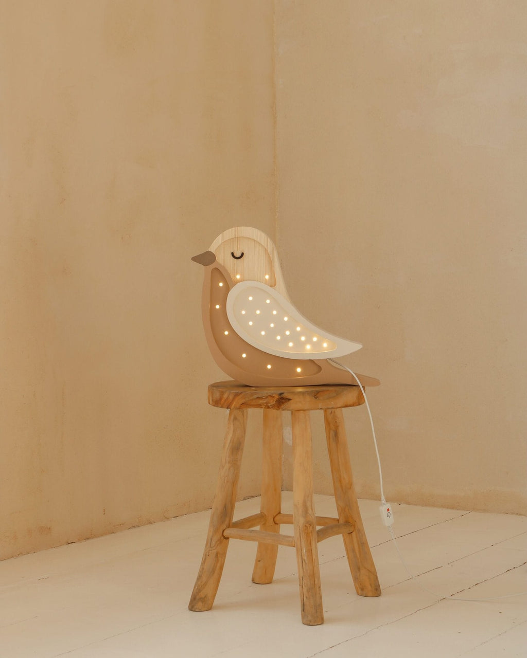 Bird Lamp Coffee Wood image 2