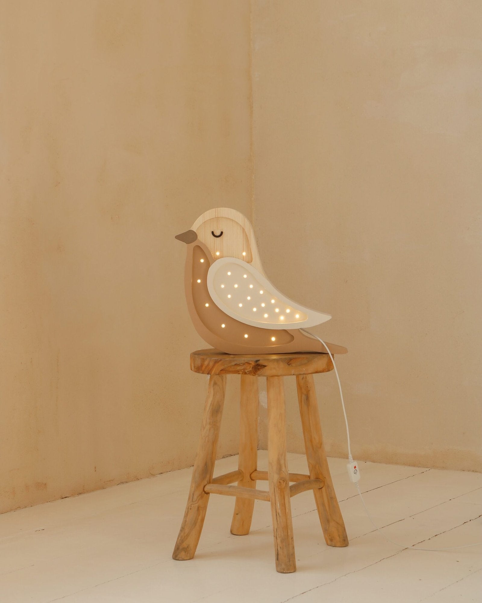 Bird Lamp Coffee Wood image 2