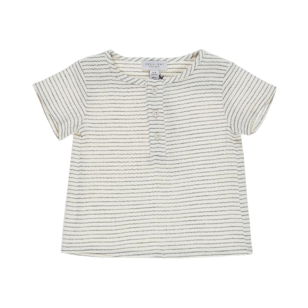 Buttoned Blouse Striped Black & White image 0