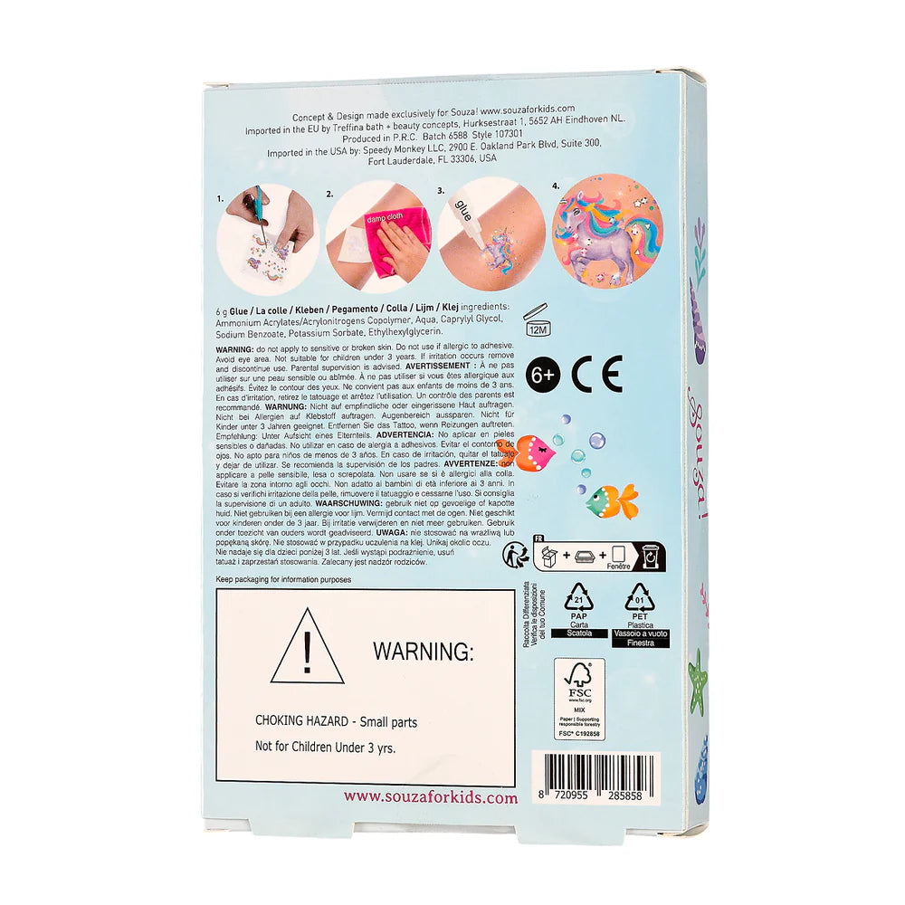 Temporary Glitter Tattoo Mermaid