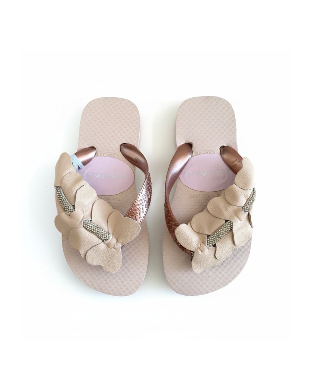 Beige Leather Butterfly