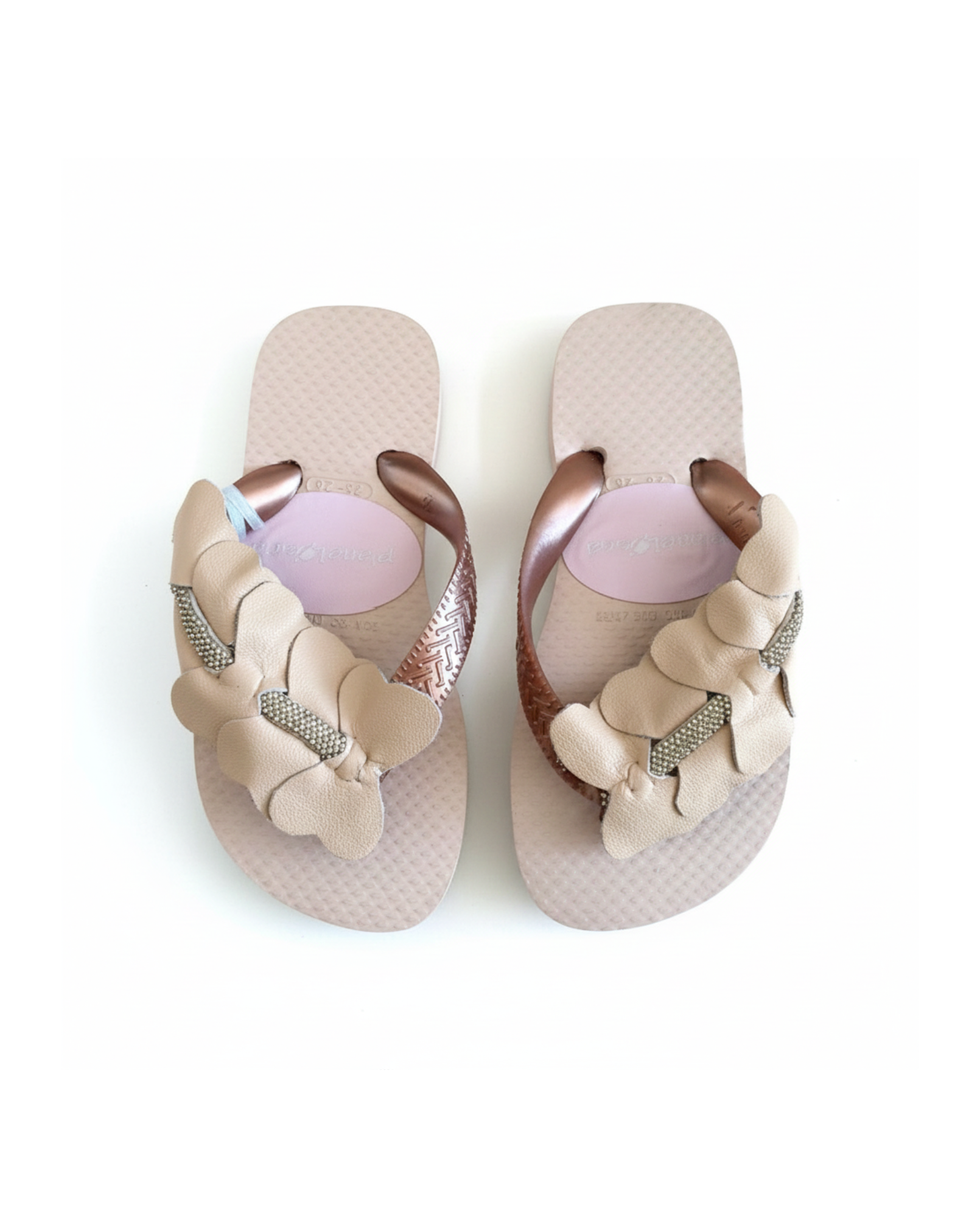 Beige Leather Butterfly