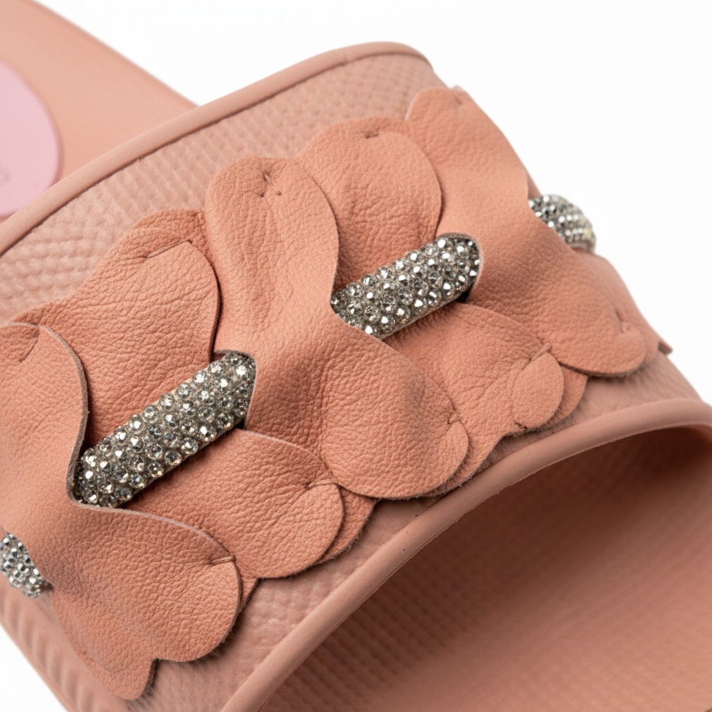 Beige Leather Butterfly