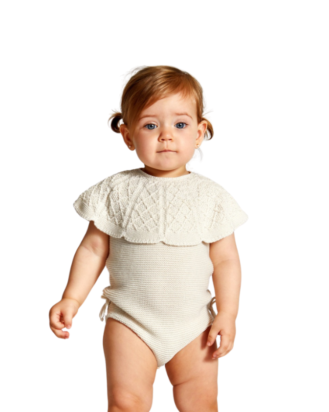Ivory Bib Collar Romper image 0