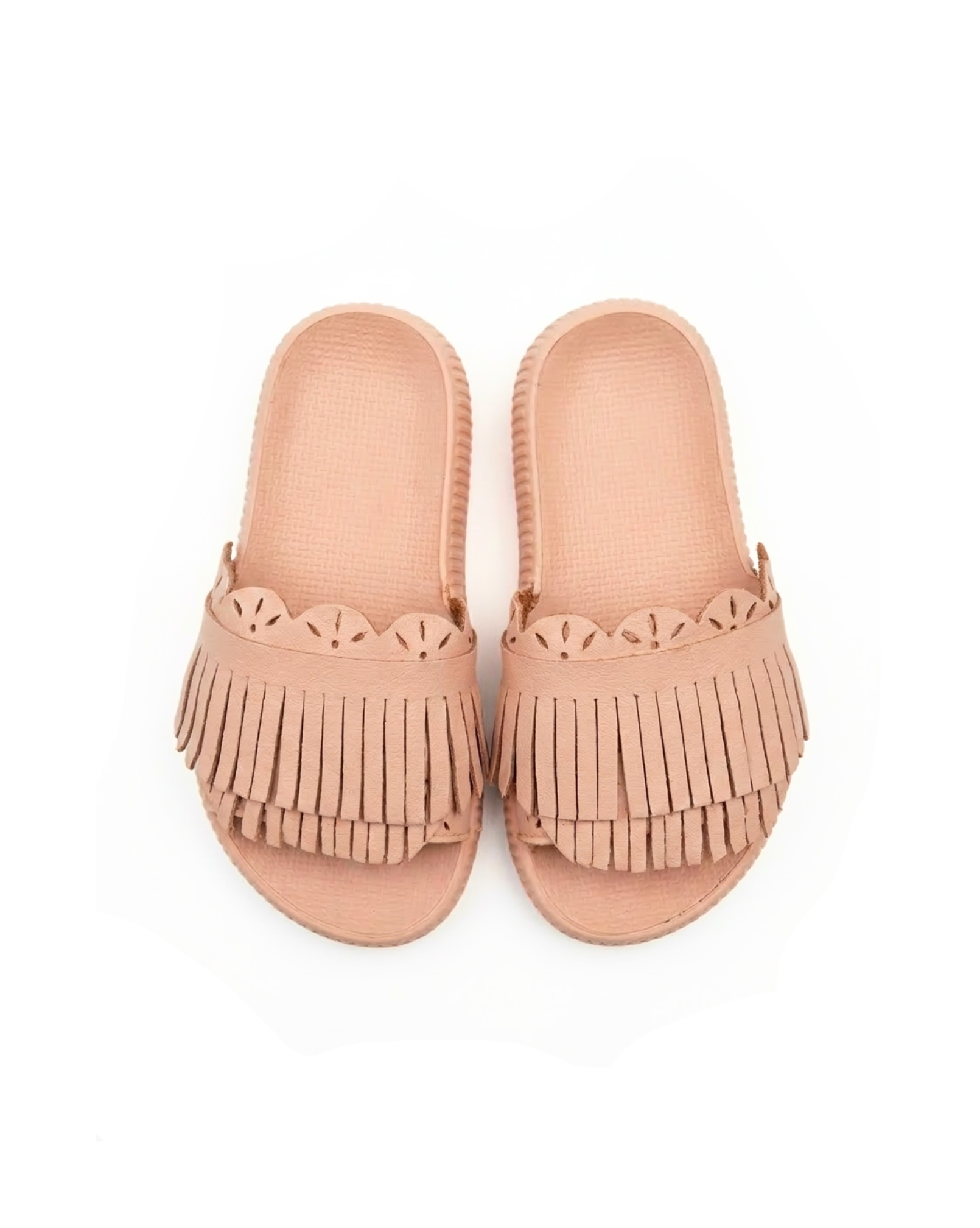 Beige Leather Fringes