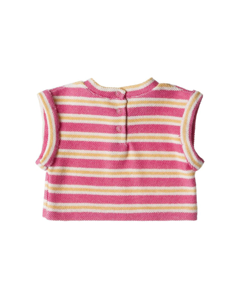 T-Shirt In Towel Stripes Azalea image 1