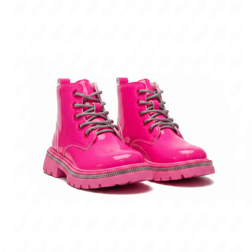 Hot Pink Crystal Boots