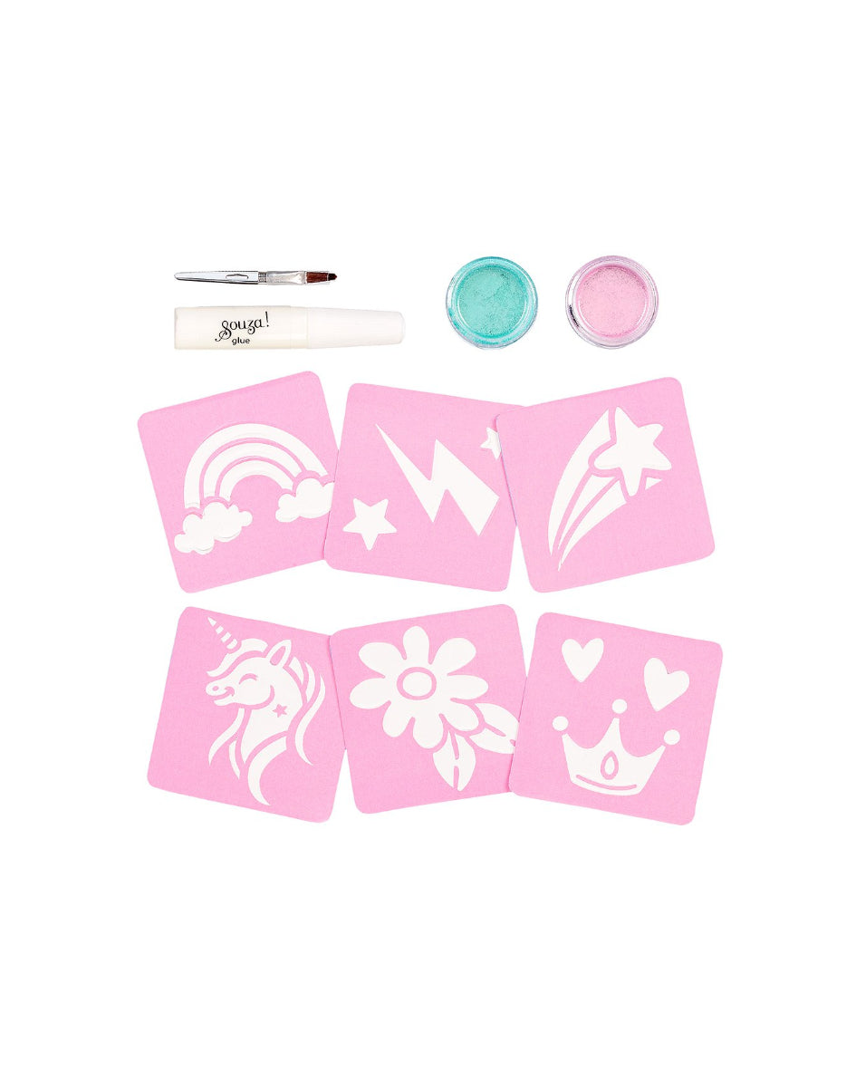 Glitter tattoo set unicorn image 0