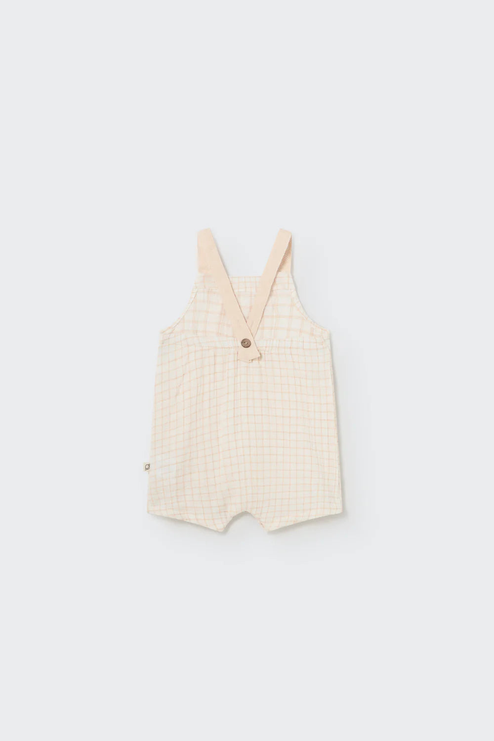 Organic Plaid Gauze Baby Overalls - Leo image 2