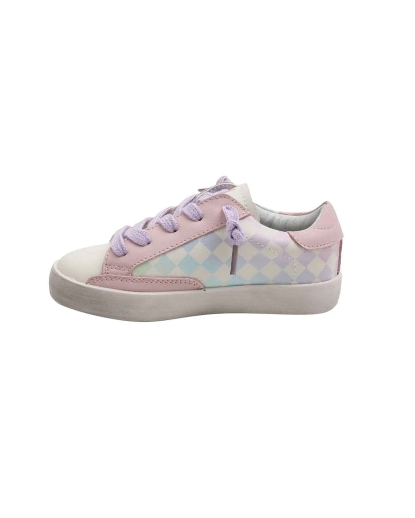 Stacy Pastel Checkered Lightning Bolt Sneakers image 2
