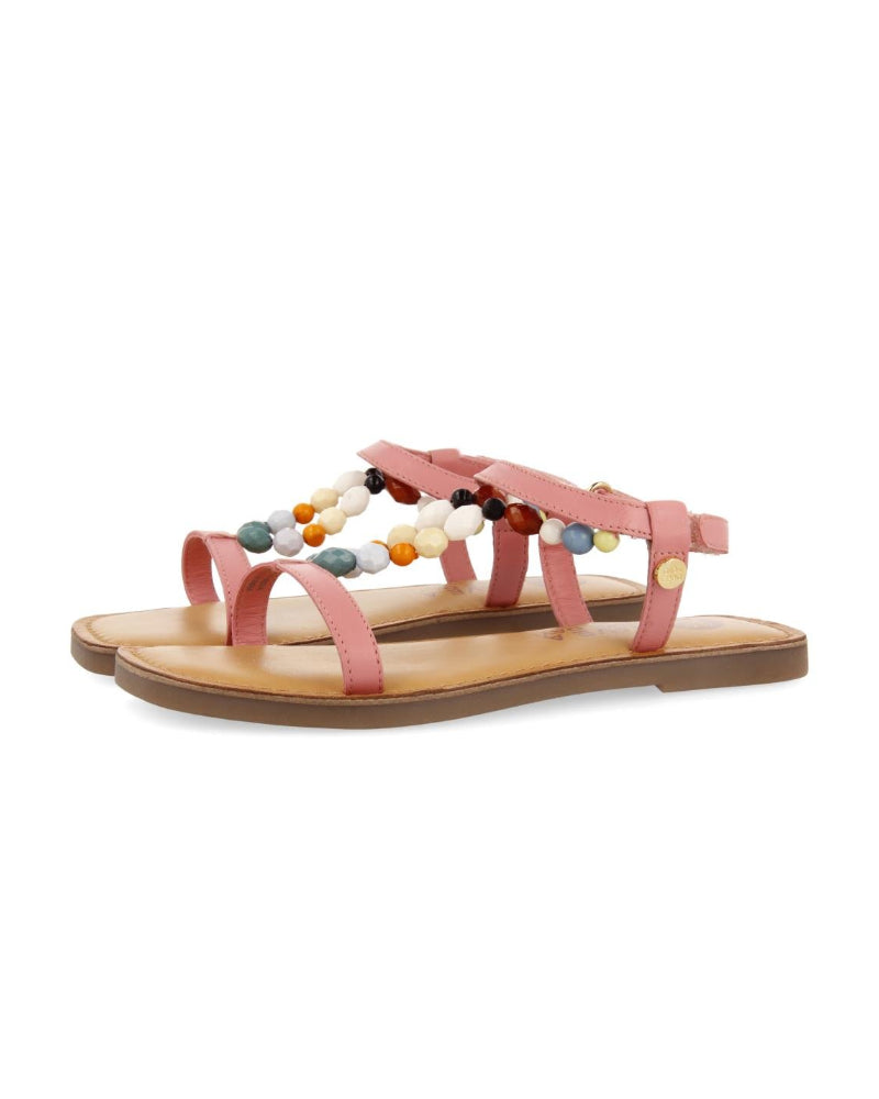 Croze Girls Decorated Off White Leather Sandals - Rose, 32 image