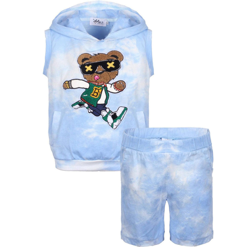 Varsity Bear Tie Dye Hoodie Set image 4