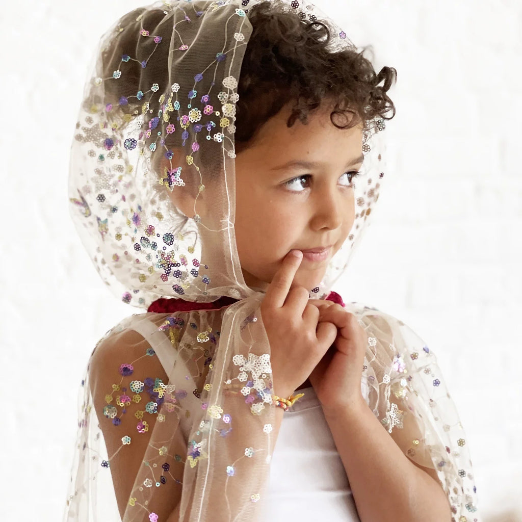 Sequin embroidered cape image 1