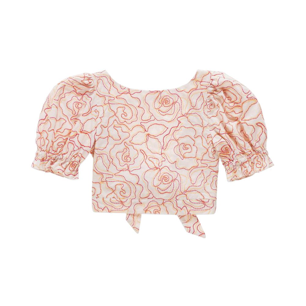 Blouse Open Back Embroidered Azalea image 0