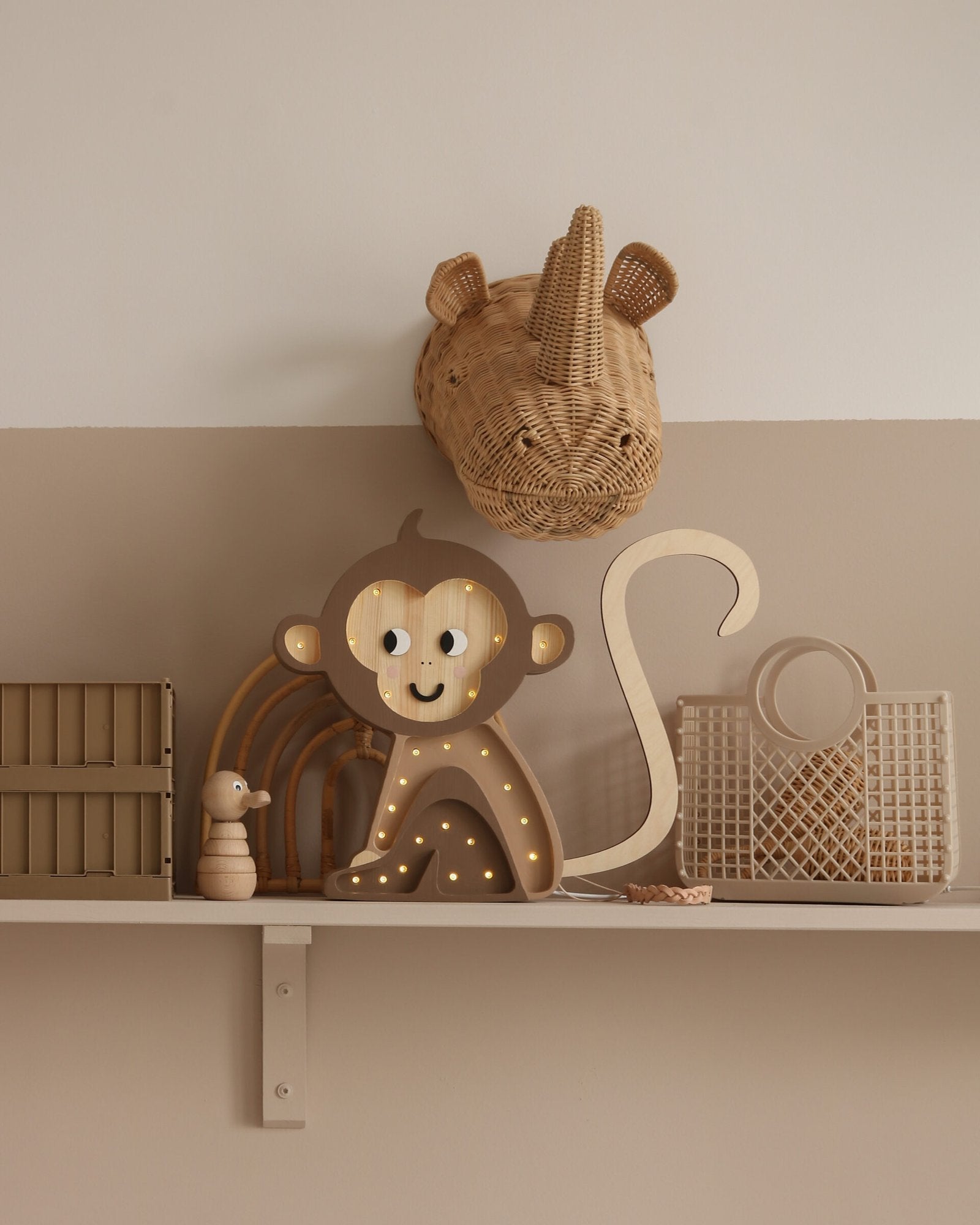 Monkey Lamp Jungle Brown image 3