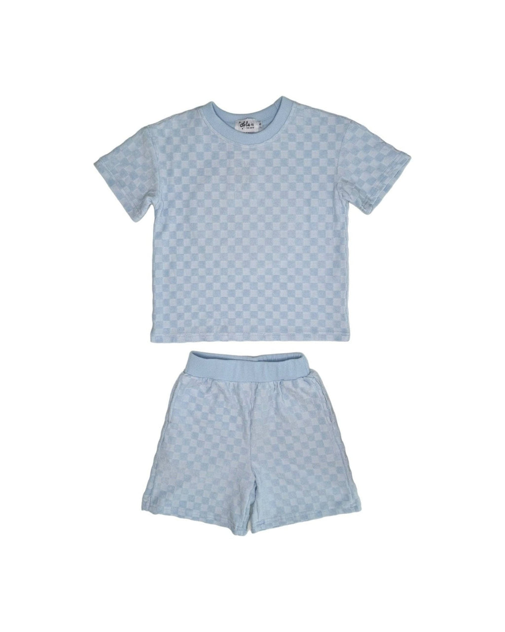Blue Smiley Checkered Set   image 0
