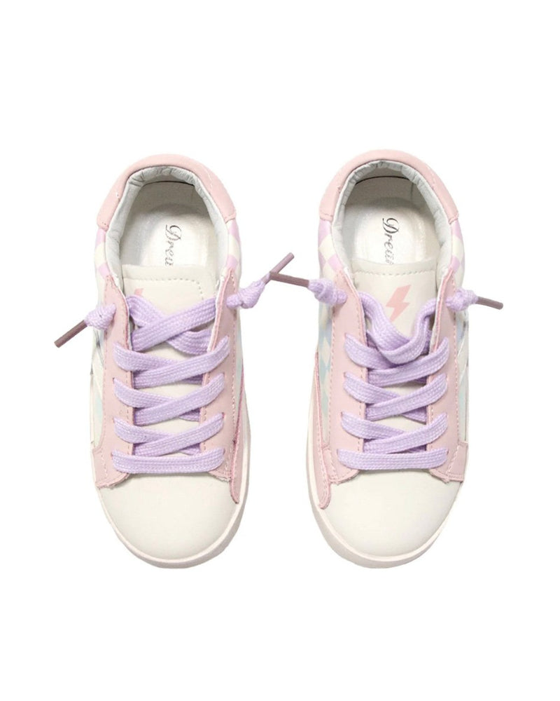 Stacy Pastel Checkered Lightning Bolt Sneakers image 5