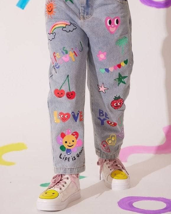 Happy Graffiti Art Jeans   image 1