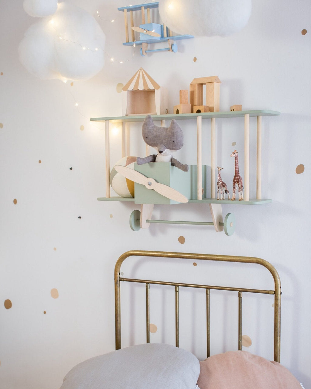 Biplane shelf 'Dashy' - Green image