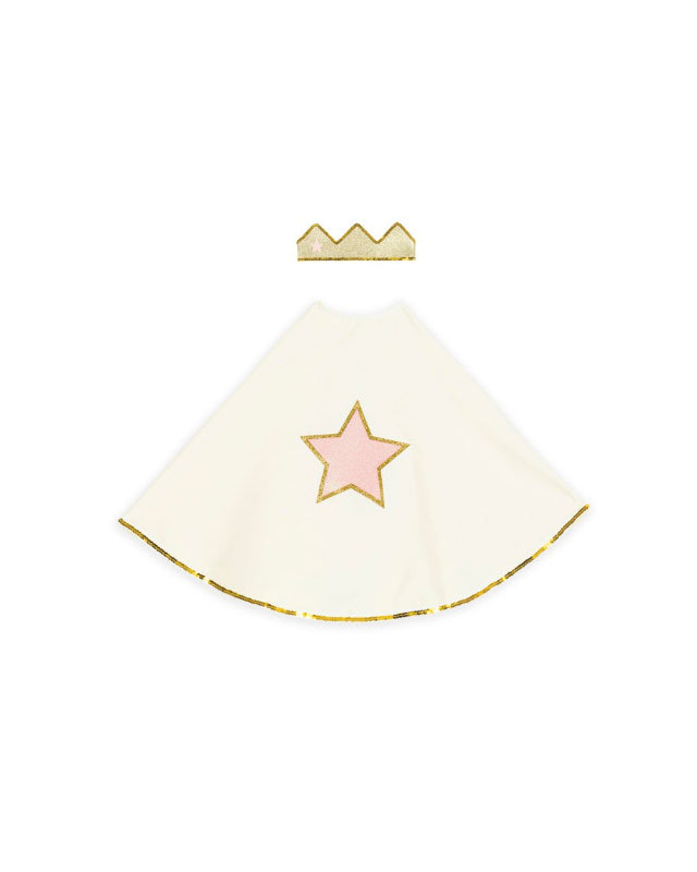The baby cape and crown set – gold image 1