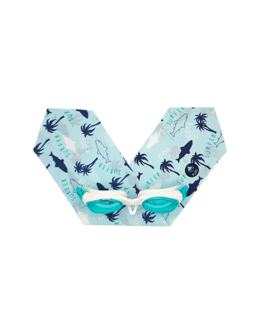 Blue Shark Palm Tree Headband