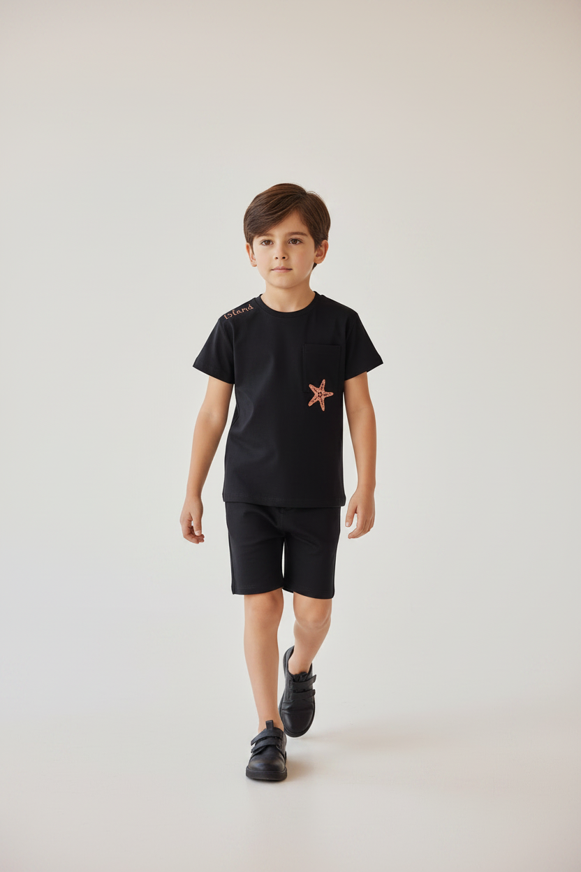 Linen Bermuda Black