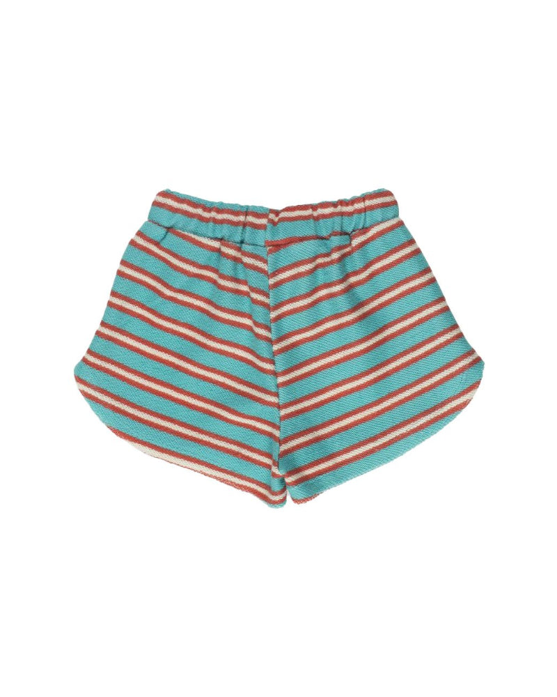 Shorts In Towel Stripes Turquoise image 1