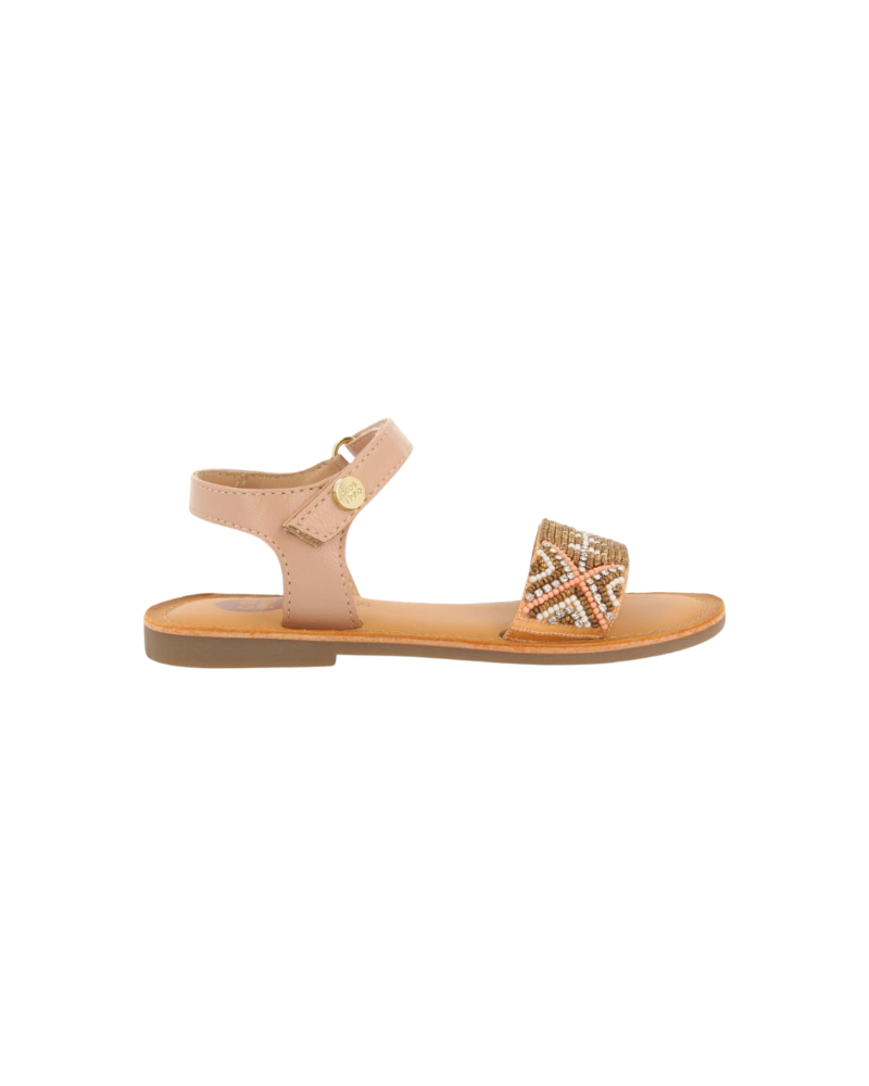 Nude Sandals With Rhinestones And Beads For Girl Dunedin image 1