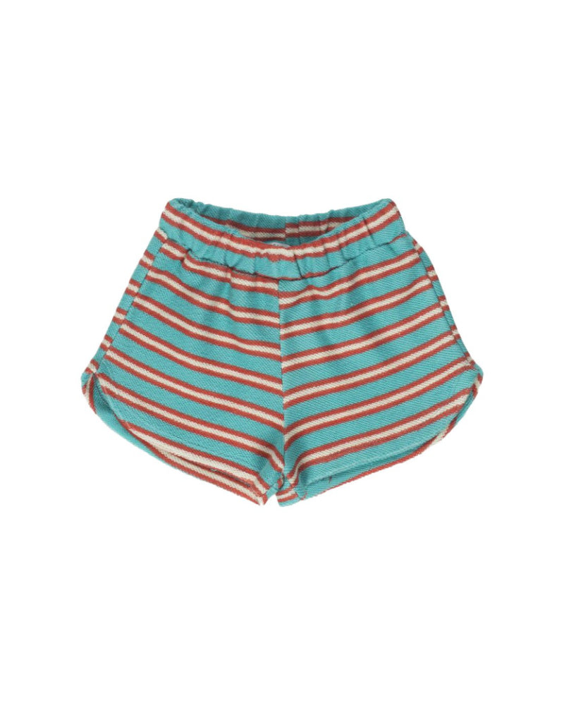 Shorts In Towel Stripes Turquoise image 0