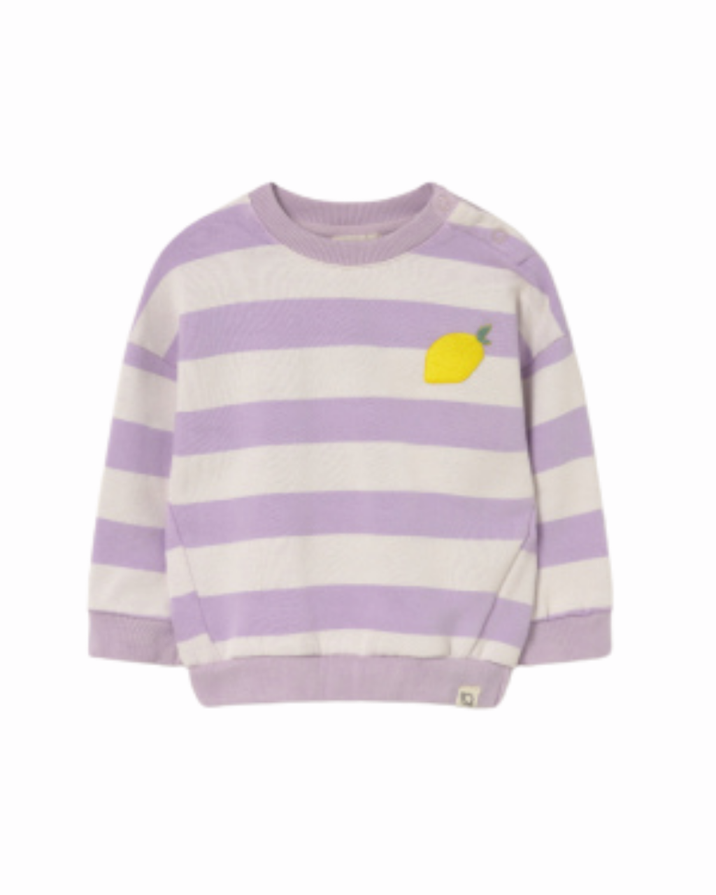Striped Cotton Fleece Baby Sweatshirt