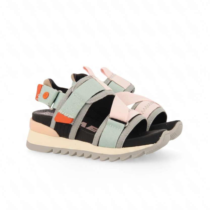 Bundall Girls Mesh Sandals With Adjustable White Straps