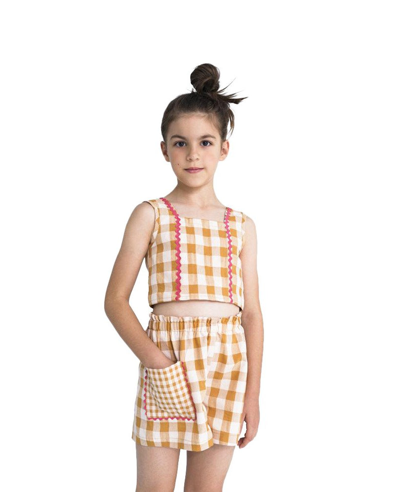 Top Seersucker Caramel & Skin image 0