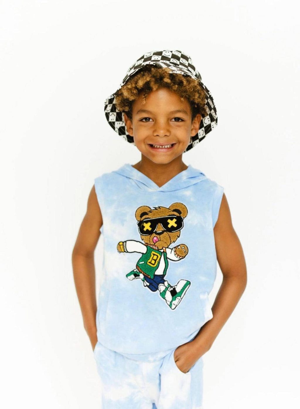 Varsity Bear Tie Dye Hoodie Set image 2