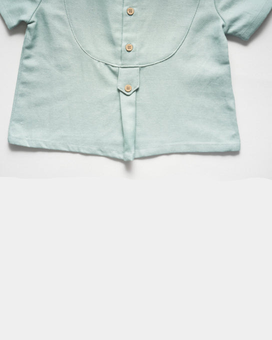 Dusty Green Freedom Mao Shirt image 1