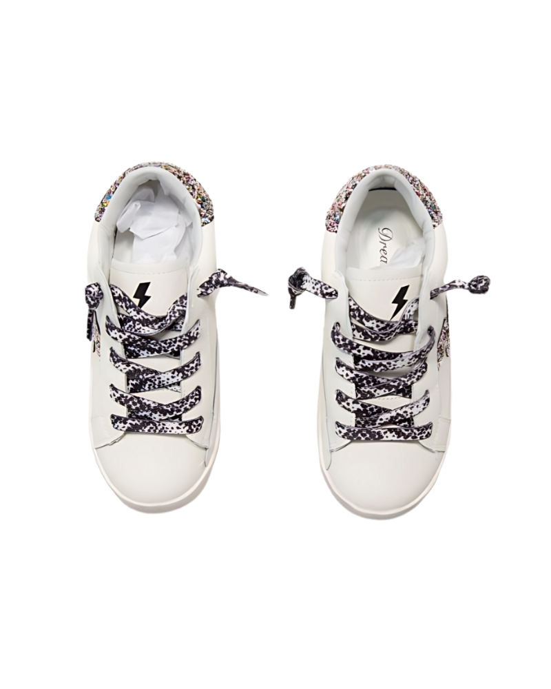 Dream I Believe In Magic Glitter Lightning Bolt Sneakers image 1