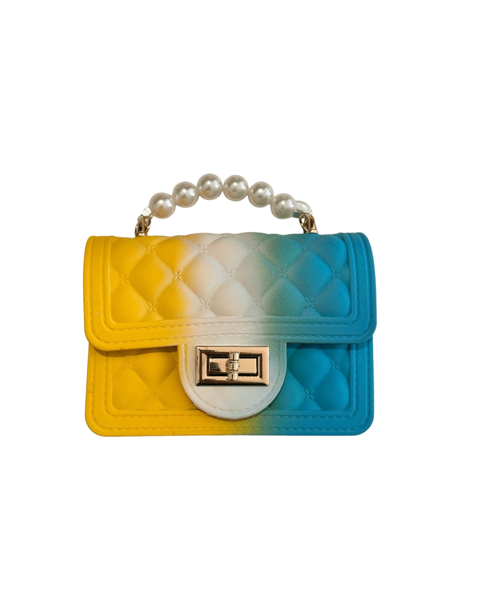 Mini Tie Dye Coco &amp; Pearls Purse' - Yellow image