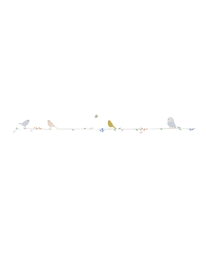 Flowers and birds - Wallborder image 1