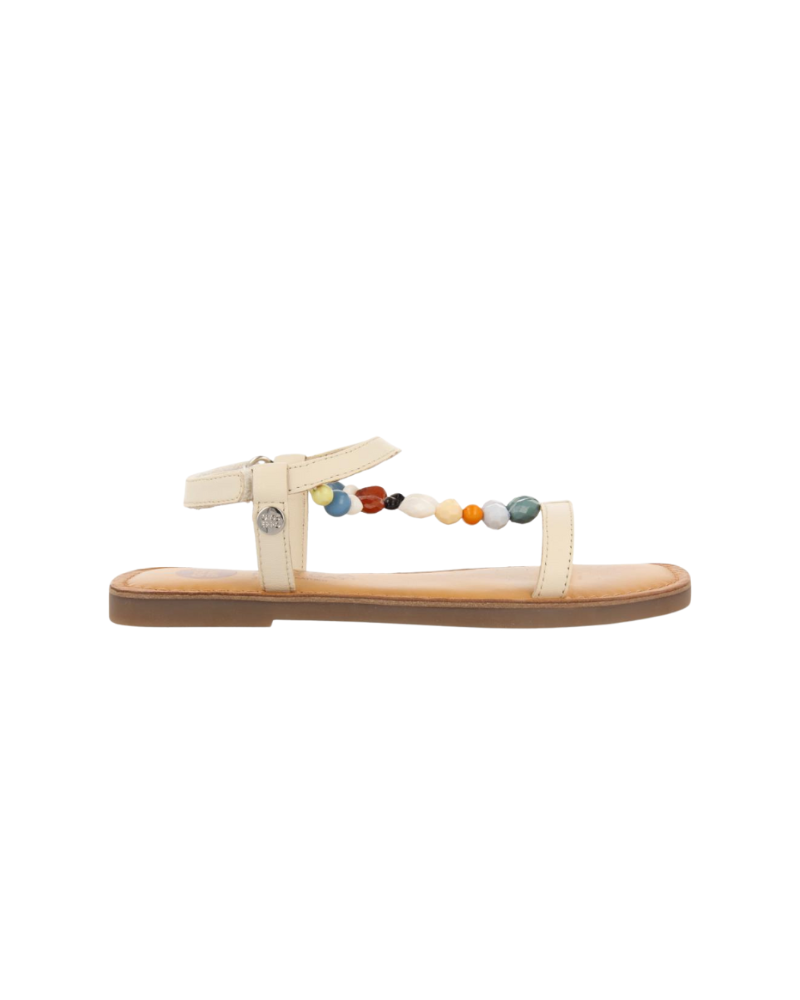 Croze Girls Decorated Off White Leather Sandals image 1