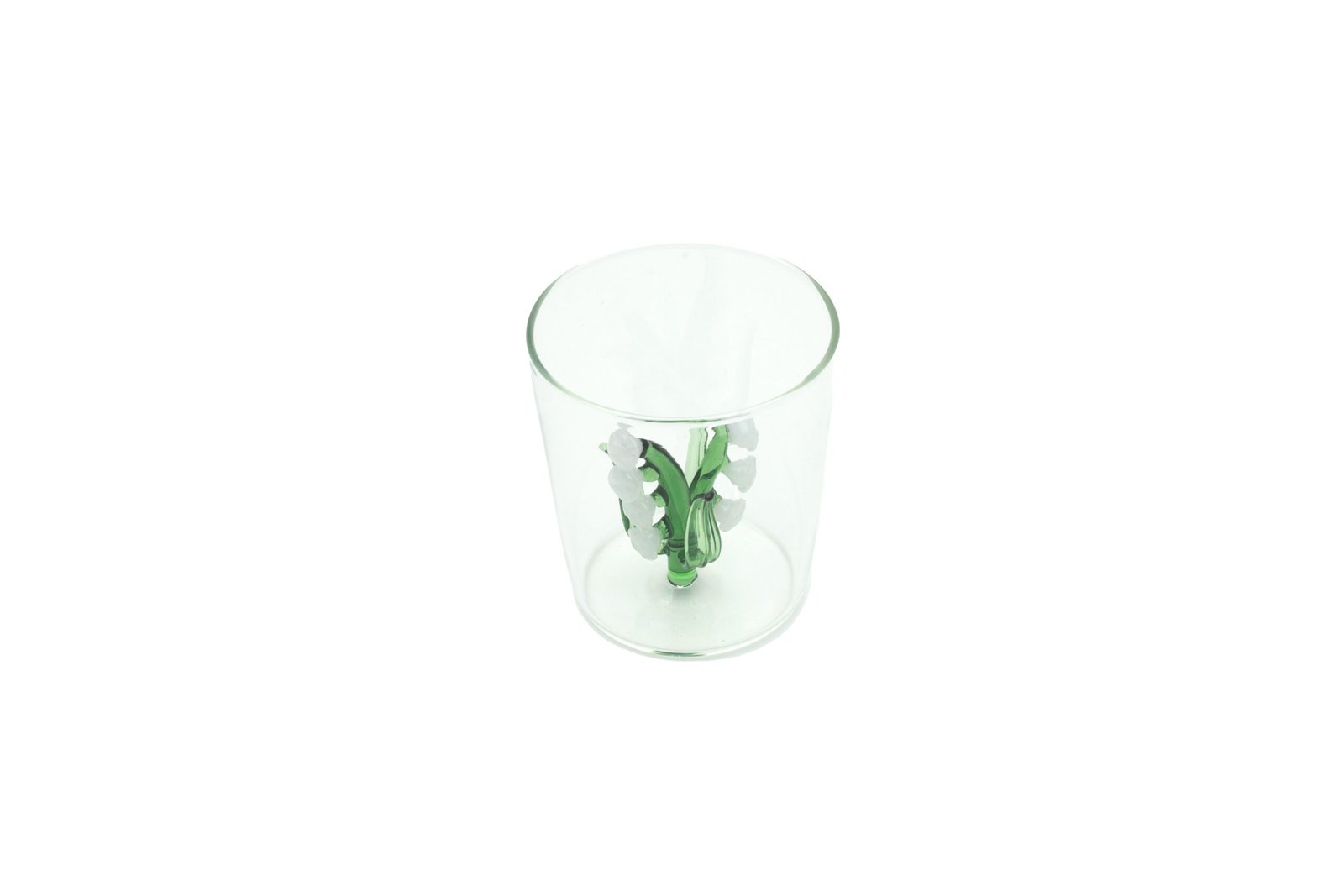 Lily of the Valley Glass Cup - White image