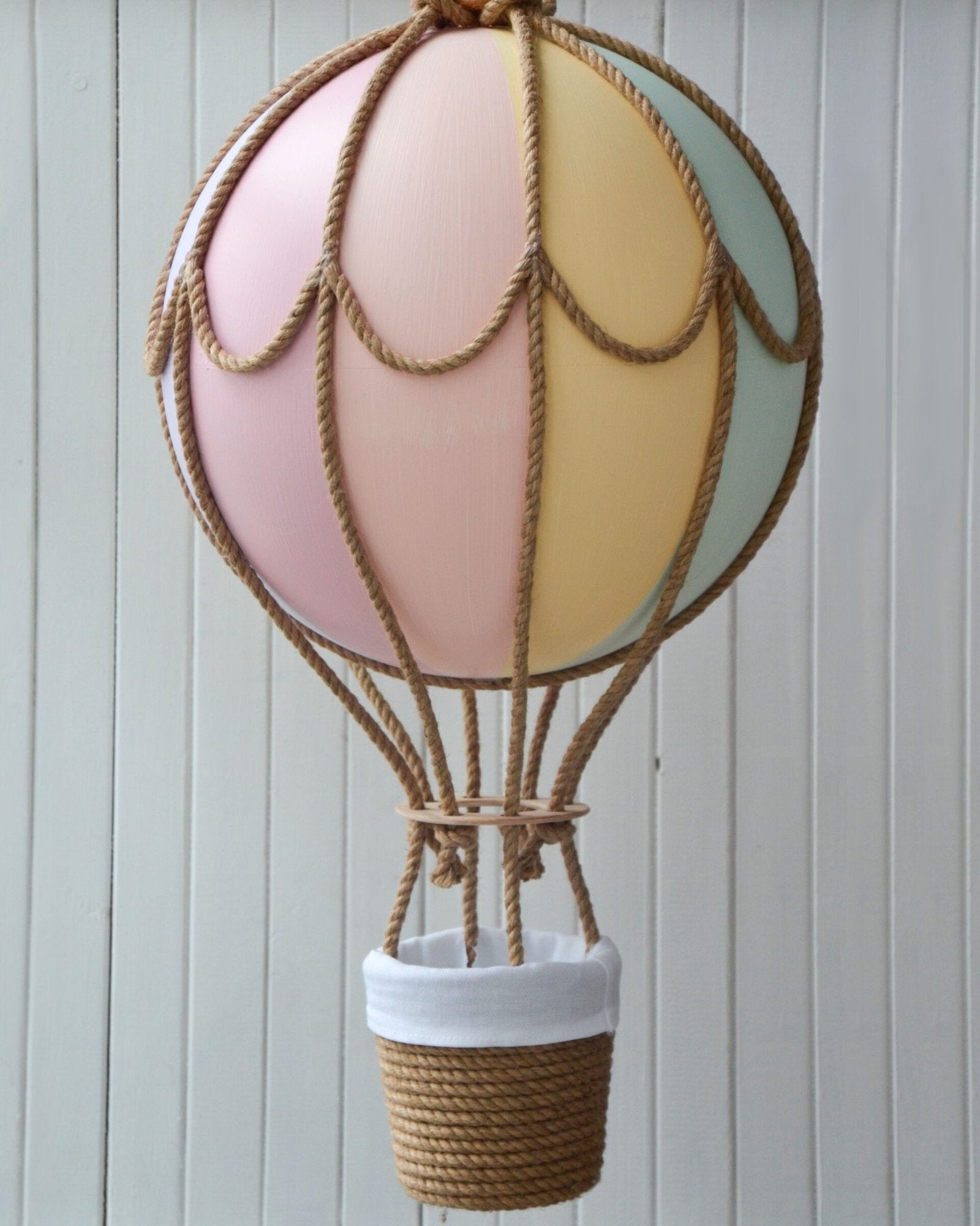Hot Air Balloon Hanging (Size S) - Pastel Rainbow image