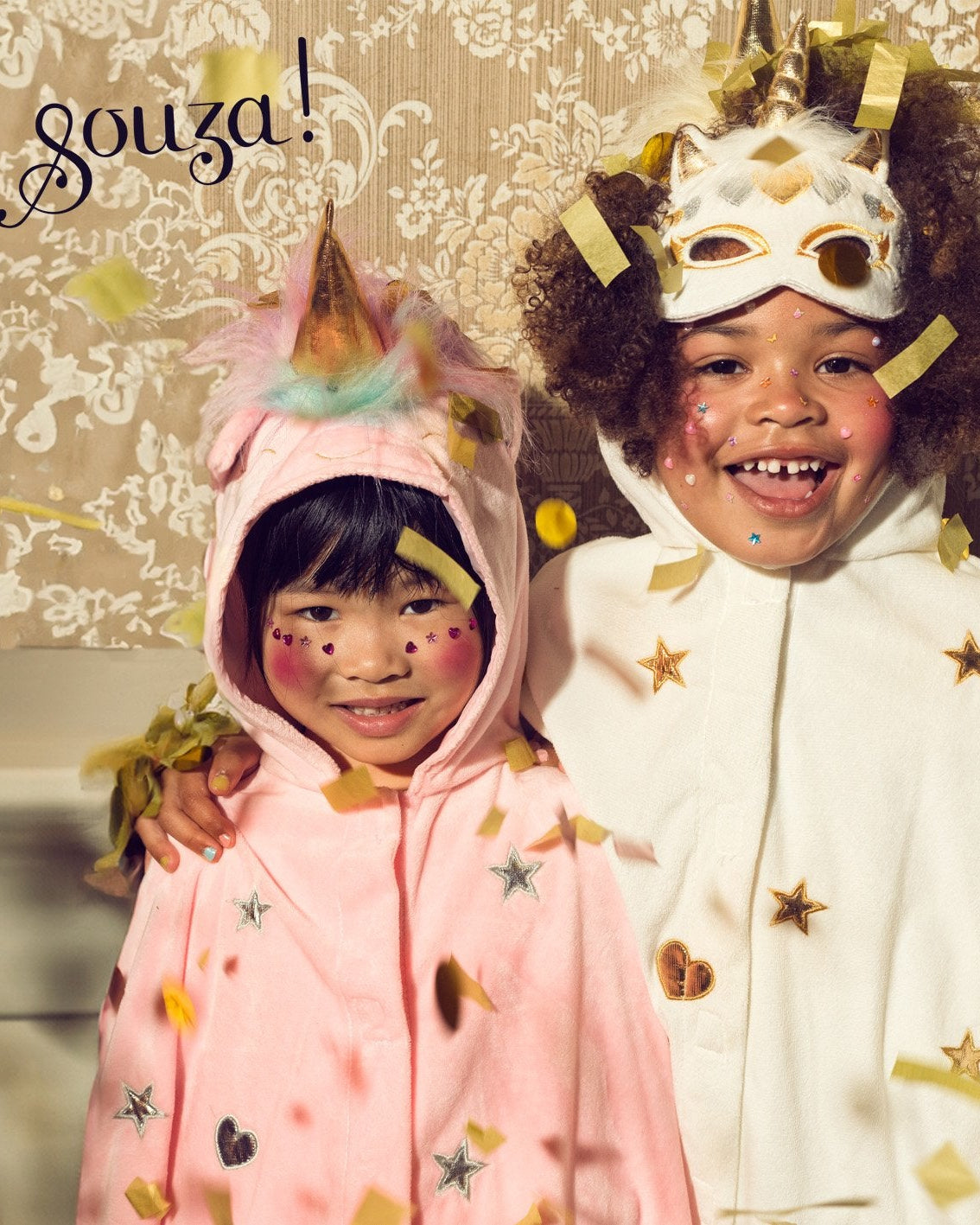 Unicorn baby cape off white image 2
