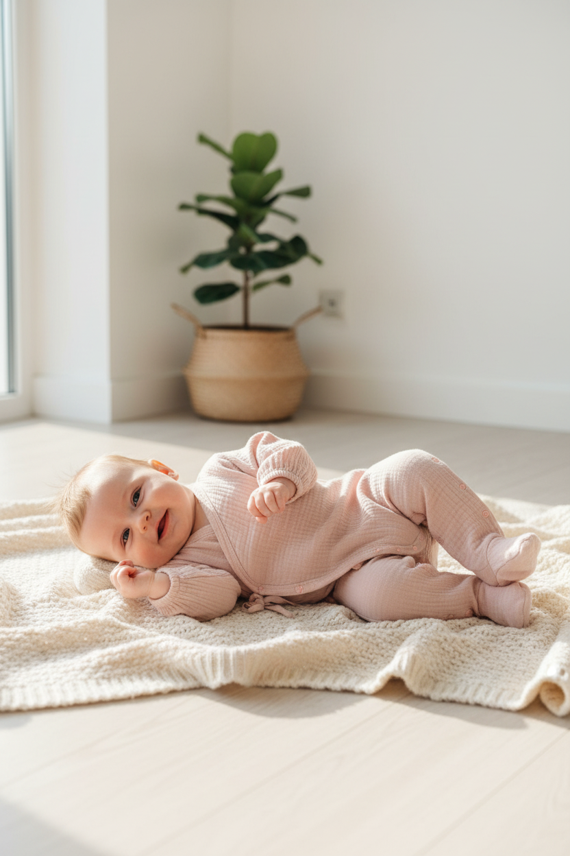Soft Gauze Cotton Newborn Jumpsuit