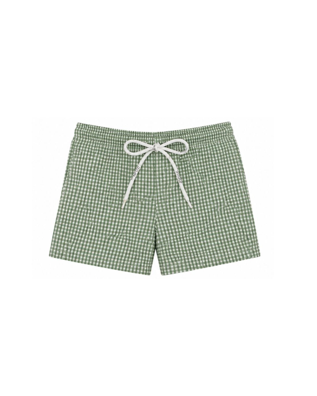 BOYS TRUNK GREEN GINGHAM
