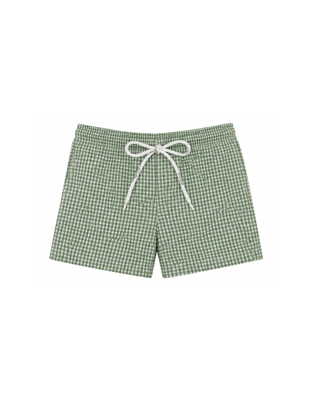 BOYS TRUNK GREEN GINGHAM