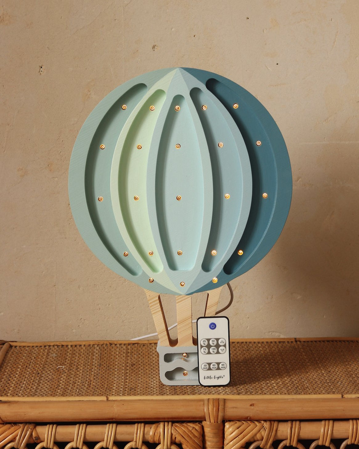 Hot Air Baloon Lamp Blue Rainbow image 2